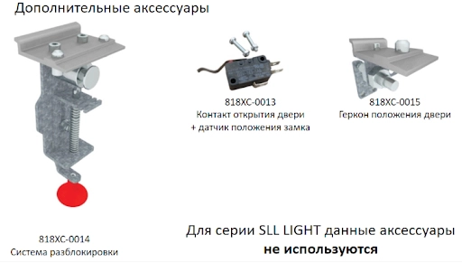 Система разблокировки и дополнительные аксессуары для автоматических дверей
