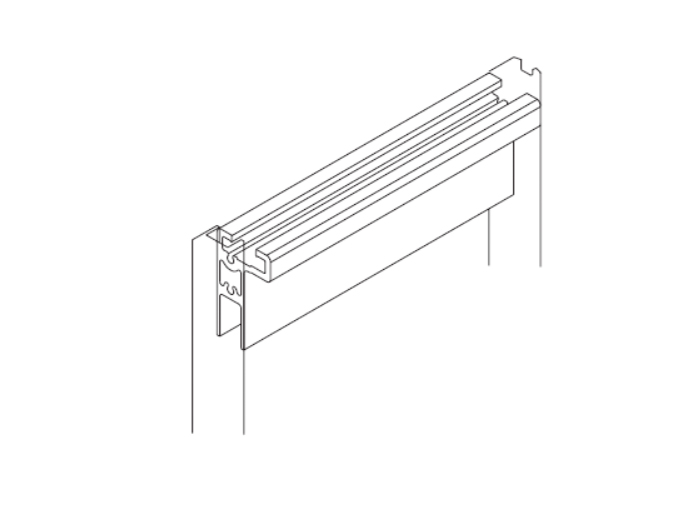 Профиль верхний подвесной подвижной створки (кратно 2,5 и 5 м) (1 из 2)