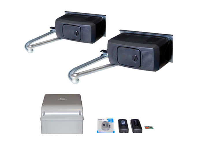 Комплект автоматики для двухстворчатых распашных ворот на основе привода F1000 (блок управления ZF1N, радиоуправление, фотоэлементы) (1 из 4)