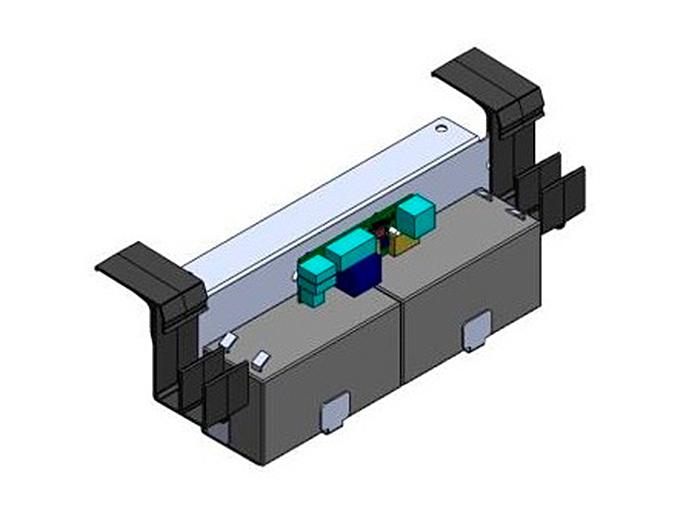 Система аварийного питания для FLUO-SL с 2-я аккумуляторами 12 В, 1,3 Ач и креплением