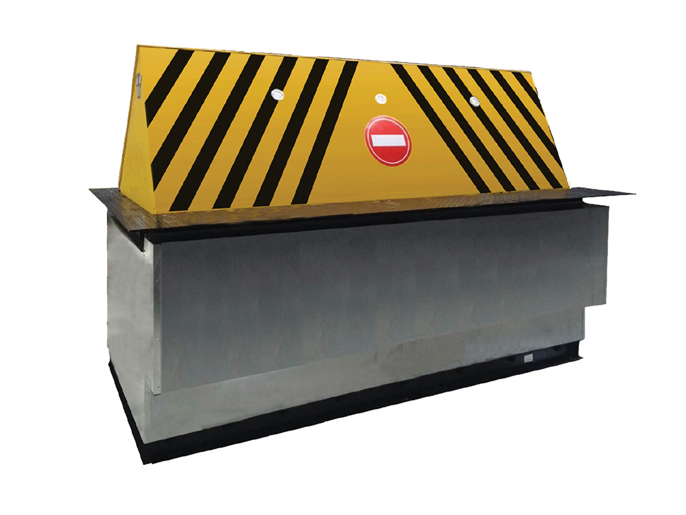 Блокиратор дорожный серии RB с двумя гидроцилиндрами, длина 6500, высота 600 мм. (1 из 4)