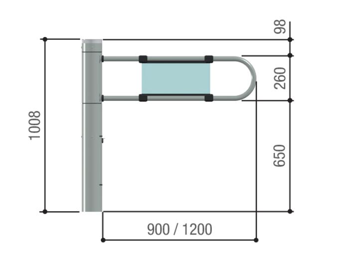 Турникет-калитка моторизованная SALOON 40