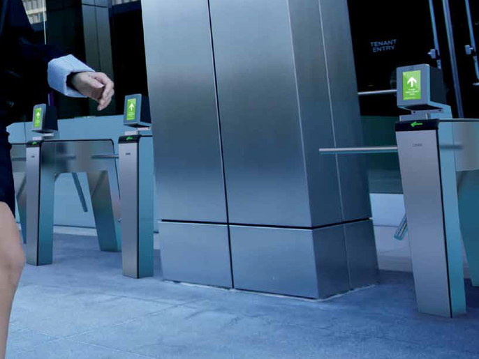 Турникет тумбовый моторизованный XVIA с автоматической системой антипаники (9 из 9)