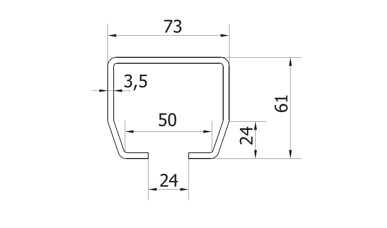 Рельс направляющий, оцинкованный, 6 м , серия S (2 из 3)