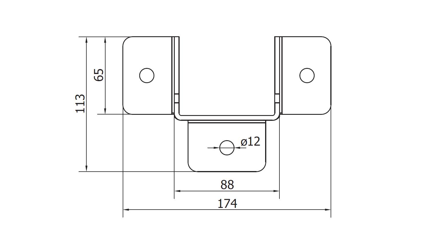 Кронштейн 240x88мм с крепежем для LAST S/M и всех моделей PADDOCK (3 из 3)