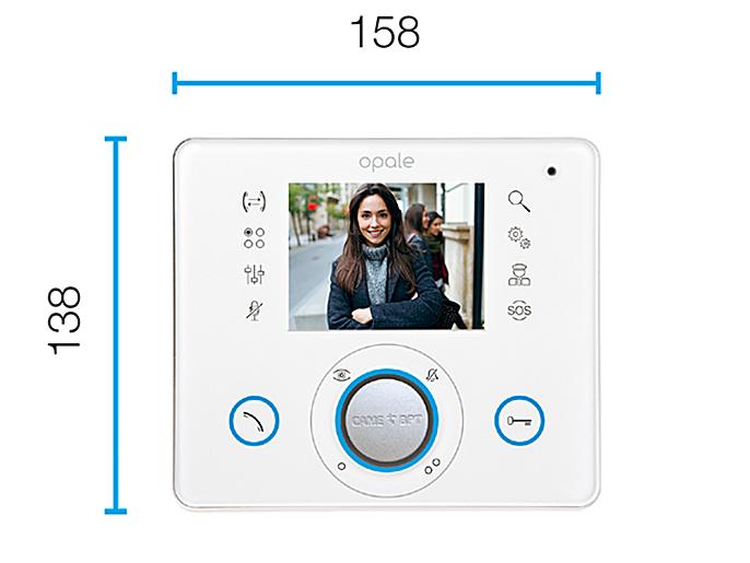 Абонентское устройство OPALE с цветным дисплеем 3,5" и сенсорными клавишами, цвет белый лёд (3 из 4)