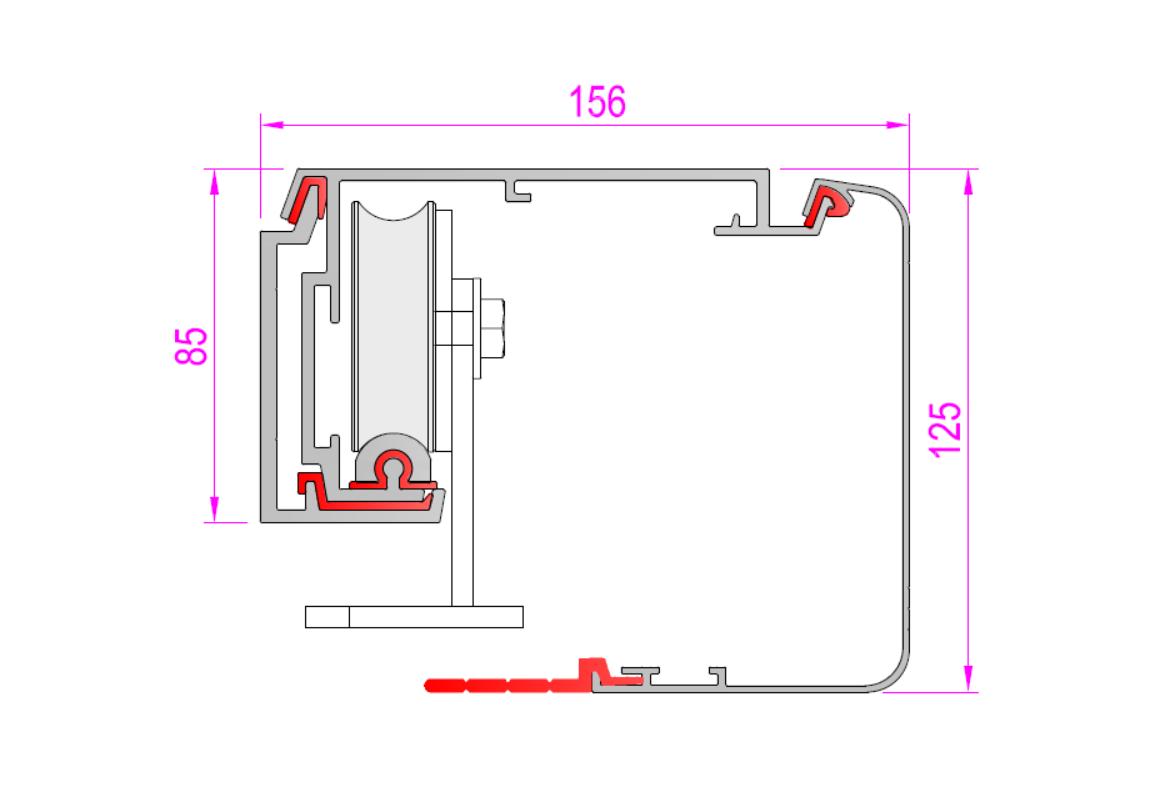 Автоматика для одностворчатой раздвижной двери, ширина прохода до 3225 мм (3 из 3)