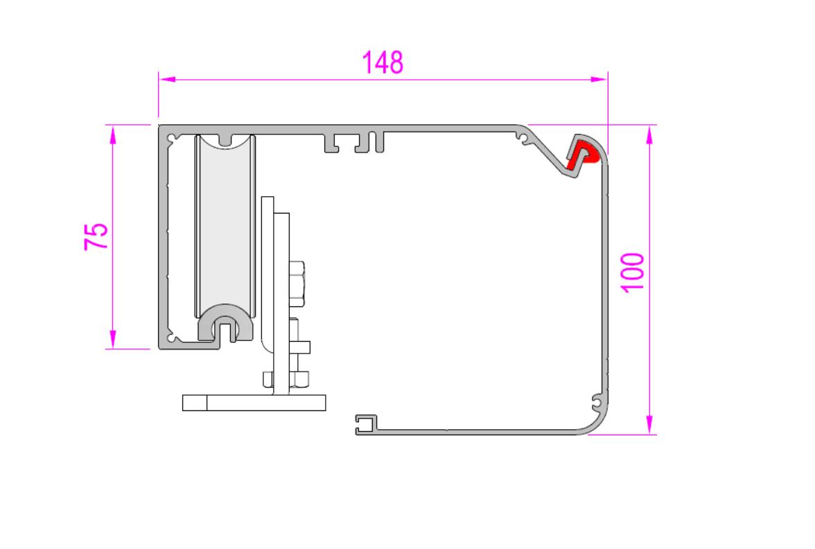 Автоматика для двустворчатой раздвижной двери, ширина прохода до 948 мм (4 из 4)