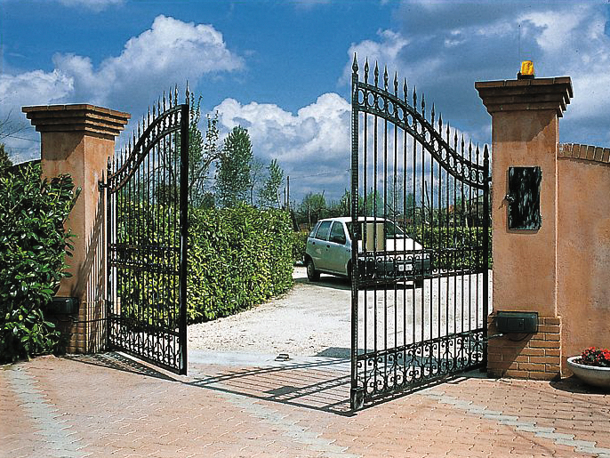 Комплект автоматики для двухстворчатых распашных ворот на основе привода F1000 (блок управления ZF1N, радиоуправление с фиксированным кодом) (4 из 6)