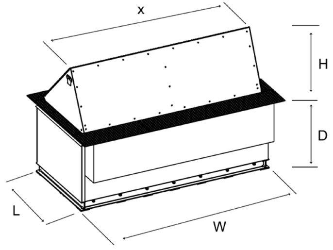 Блокиратор дорожный серии RB с двумя гидроцилиндрами, длина 4500, высота 900 мм.